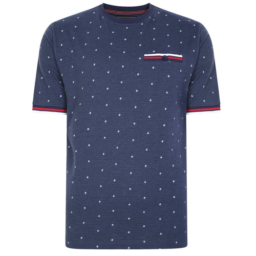 KAM Drop Needle Jersey T-Shirt Navy